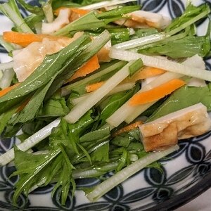 【スパークリングに合う】水菜とちくわの和風サラダ